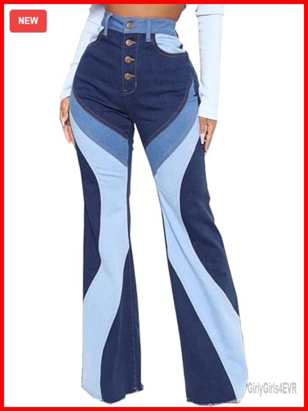 High Waisted Wide Leg Baggy Jeans Pull On Stretchy Denim Y2K 90s